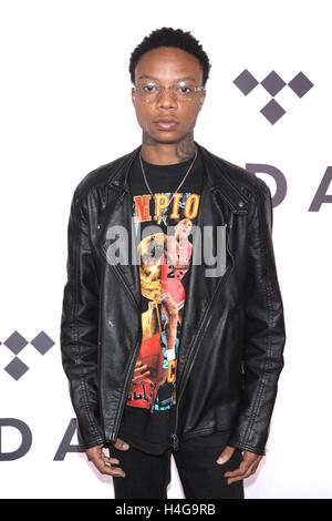 New York, NY, USA. 15th Oct, 2016. Levi Carter attends TIDAL's Second Annual Philanthropic Festival, TIDAL X: 1015 in partnership with Robin Hood at Barclays Center on October 15, 2016 in New York City. Credit:  Diego Corredor/Media Punch/Alamy Live News Stock Photo