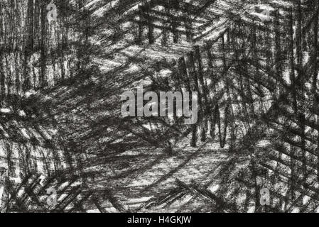 black charcoal drawing on paper texture background Stock Photo