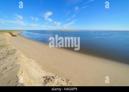 Bay Piltun in the north of Sakhalin Island and its surroundings, Sakhalin Island, Russia. Stock Photo