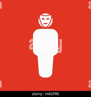The anonym icon. Unknown and faceless, impersonal, featureless symbol. Flat Stock Vector