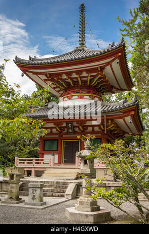 The vermilion pagoda at Chion-in Buddhist Temple. Stock Photo