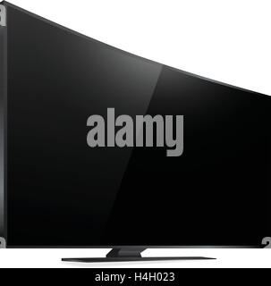 Smart  TV  LED modern flat screen on white Stock Vector
