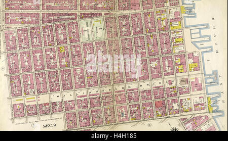 Plate 7: Bounded by E. 3rd Street, East River, Piers 60-64 Tompkins Street, East River, Piers 55-60 East Street, Water Street Stock Photo