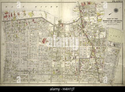 Plate 2: Bounded by East River Vernon Avenue, Boulevard, Fulton Avenue, Mill Street, Orchard Street, Boulevard, Hoyt Avenue Stock Photo