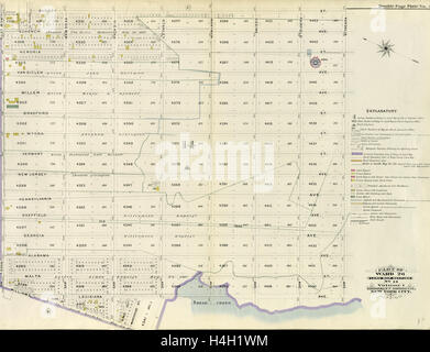 Part of Ward 26. Land Map Section, No. 14. Volume 1, Brooklyn Borough, New York City. Stock Photo