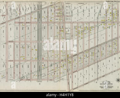 Part of Ward 29. Land Map Section, No. 16. Volume 2, Brooklyn Borough, New York City. Stock Photo