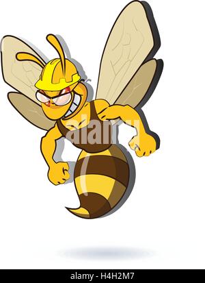 Bee Illustration. AI 10 supported Stock Vector
