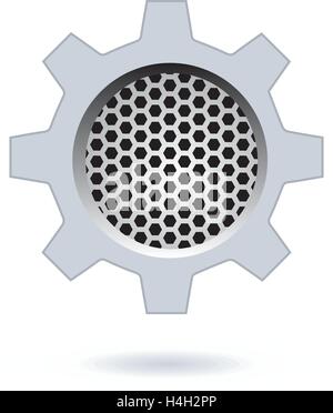 Perforated Hexagon Design. AI 10 Supported. Stock Vector