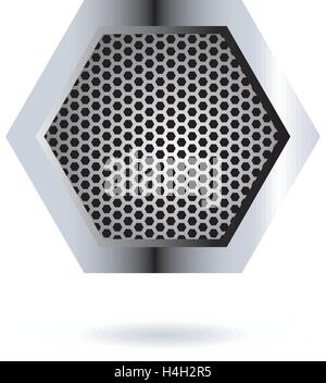 Perforated Hexagon Design. AI 10 Supported. Stock Vector