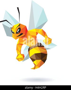 Bee Mascot Design. AI 10 Supported. Stock Vector