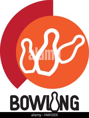 Bowling Logo Design Concept. AI 10 supported. Stock Vector