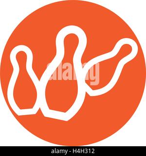 Bowling Logo Design Concept. AI 10 supported. Stock Vector