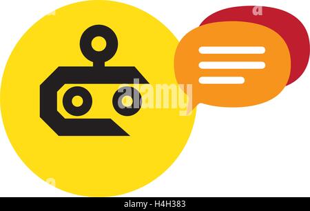 Chat Robot Design Concept. AI 10 Supported. Stock Vector