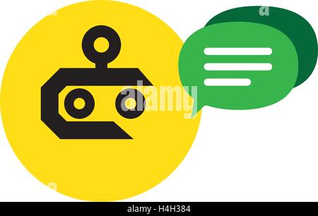 Chat Robot Design Concept. AI 10 Supported. Stock Vector