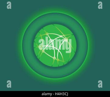 Digital Technology Logo Concept. AI 10 supported. Stock Vector