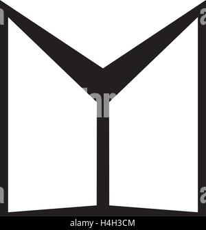 Double Door Icon Design. AI 10 supported. Stock Vector