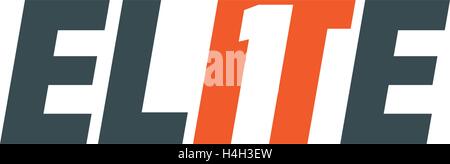 Elite Logo Concept. AI 10 Supported. Stock Vector