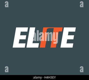 Elite Logo Concept. AI 10 Supported. Stock Vector