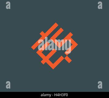 Design concept for ES letter. AI 10 supported. Stock Vector