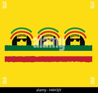 Reggae Culture Concept Design. AI 10 Supported. Stock Vector