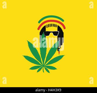 Reggae Culture Concept Design. AI 10 Supported. Stock Vector