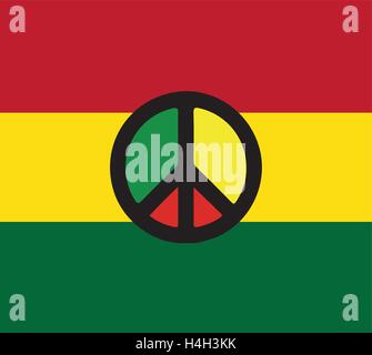 Reggae Culture Concept Design. AI 10 Supported. Stock Vector