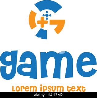 Game Logo Design Concept. AI 10 supported. Stock Vector