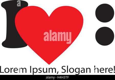 I Love Concepts Design. AI 10 supported. Stock Vector