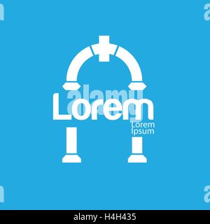Keystone Concept Design. AI 10 Supported. Stock Vector