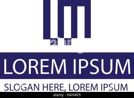 ML Logo Concept Design. AI 10 SUpported. Stock Vector