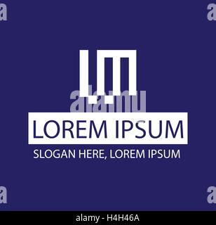 ML Logo Concept Design. AI 10 SUpported. Stock Vector