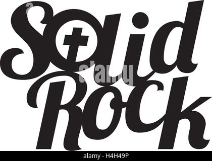 Solid Rock Concept Design. AI 10  supported. Stock Vector