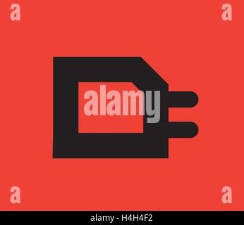 Plug Icon design. AI 10 supported. Stock Vector