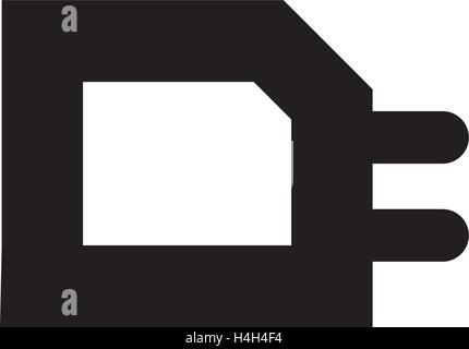 Plug Icon design. AI 10 supported. Stock Vector