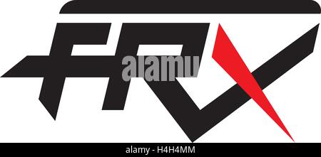 FRX concept logo design. AI 10 Supported. Stock Vector