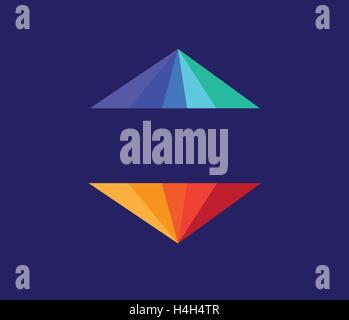 Abstract Colour Pyramid Design, Aı 10 supported. Stock Vector