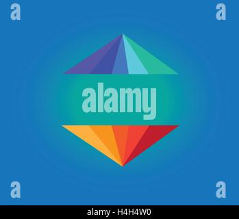 Abstract Colour Pyramid Design, Aı 10 supported. Stock Vector