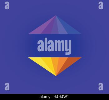 Abstract Colour Pyramid Design, Aı 10 supported. Stock Vector