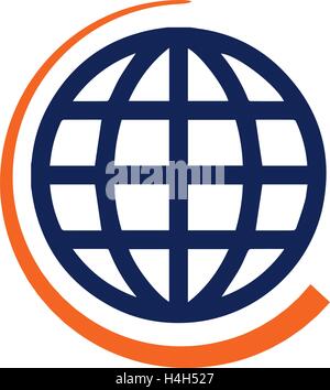 Pictogram of World Map. EPS 8 supported. Stock Vector