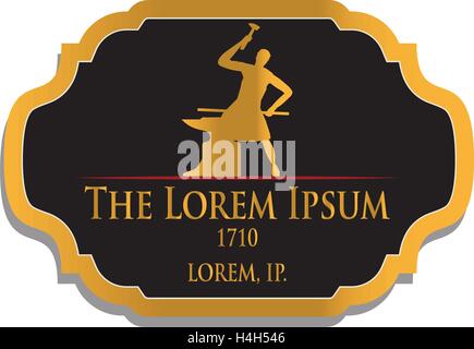 Blacksmith Logo Concept Design, EPS 10 supported. Stock Vector