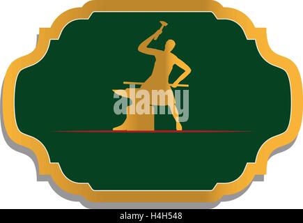 Blacksmith Logo Concept Design, EPS 10 supported. Stock Vector