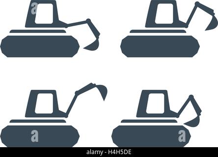 Construction Digger Concept Design, EPS 8 supported. Stock Vector