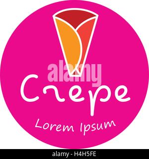 Crepe Logo Design, AI 8 supported. Stock Vector