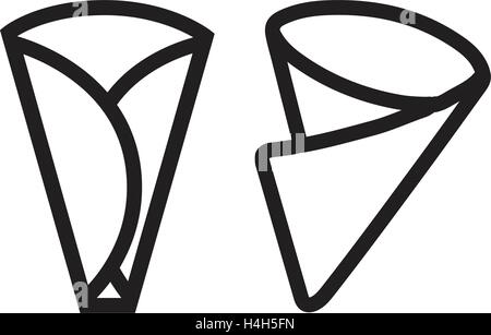 Crepe Icon Set Design, AI 8 supported. Stock Vector