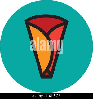 Crepe Icon Design, AI 8 supported. Stock Vector