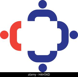 Teamwork Icon With. AI 8 Supported. Stock Vector