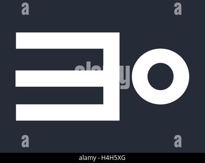 BO Logo Design, AI 8 supported. Stock Vector
