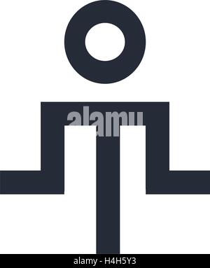 Yoga Therapy Icon Design, AI 8 supported. Stock Vector