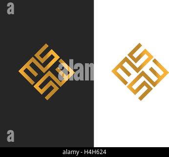 MS Logo Design, AI 10 supported. Stock Vector