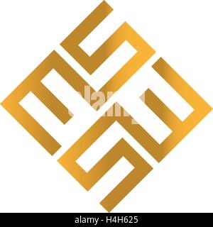 MS Logo Design, AI 10 supported. Stock Vector